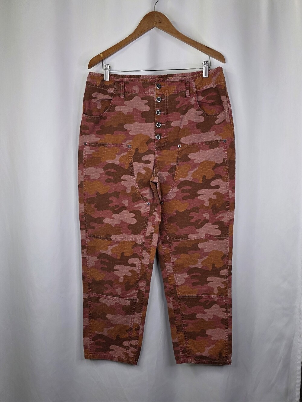 Sundance Catalog Quincy Ripstop Size 12 Camoflauge Pants Multicolor Lightweight - Picture 2 of 13